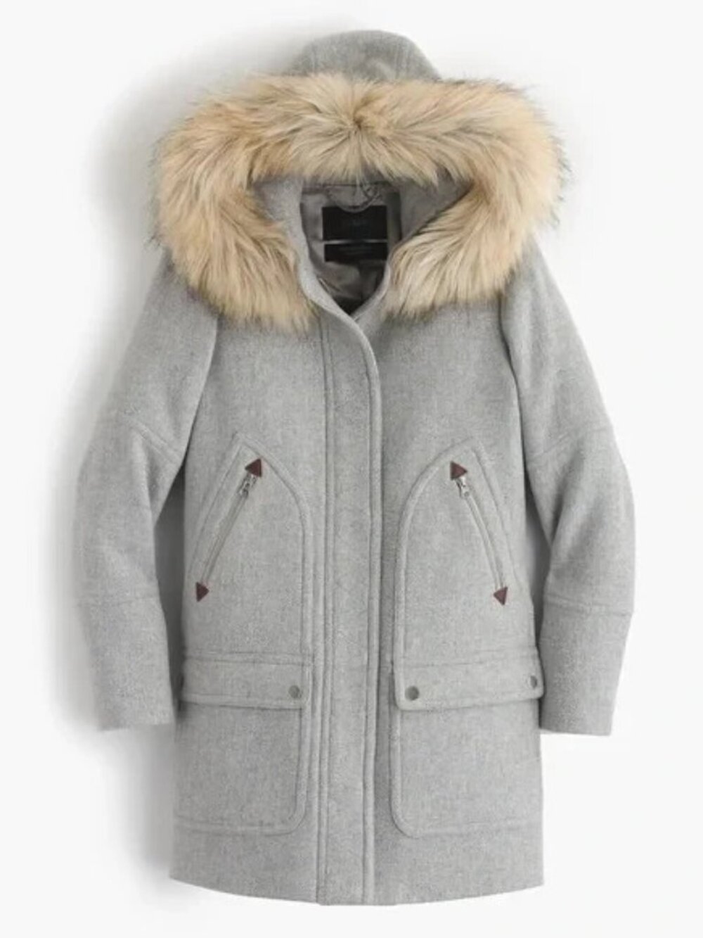 Jcrew Italian Wool Stadium Cloth Coat 10P Gray